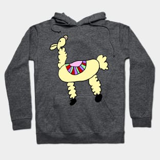 Kids Llama Drawing Hoodie